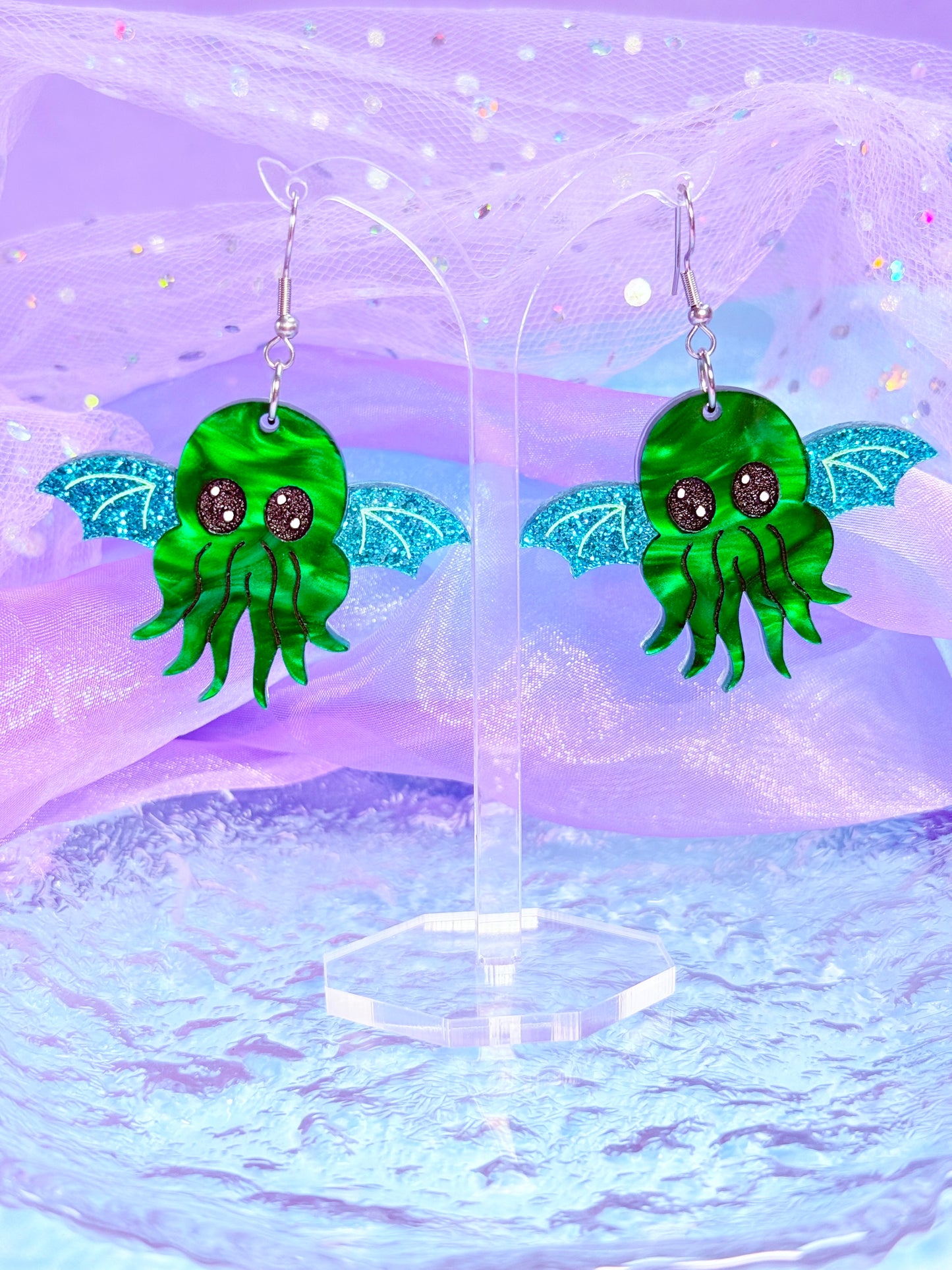 Cthulhu Acrylic Earrings
