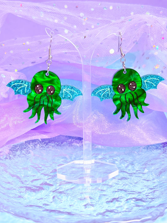 Cthulhu Acrylic Earrings