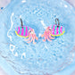 Cuttlefish Acrylic Earrings (Neon Pop)