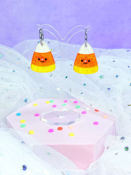 Candy Corn Cuties, Acrylic Earrings
