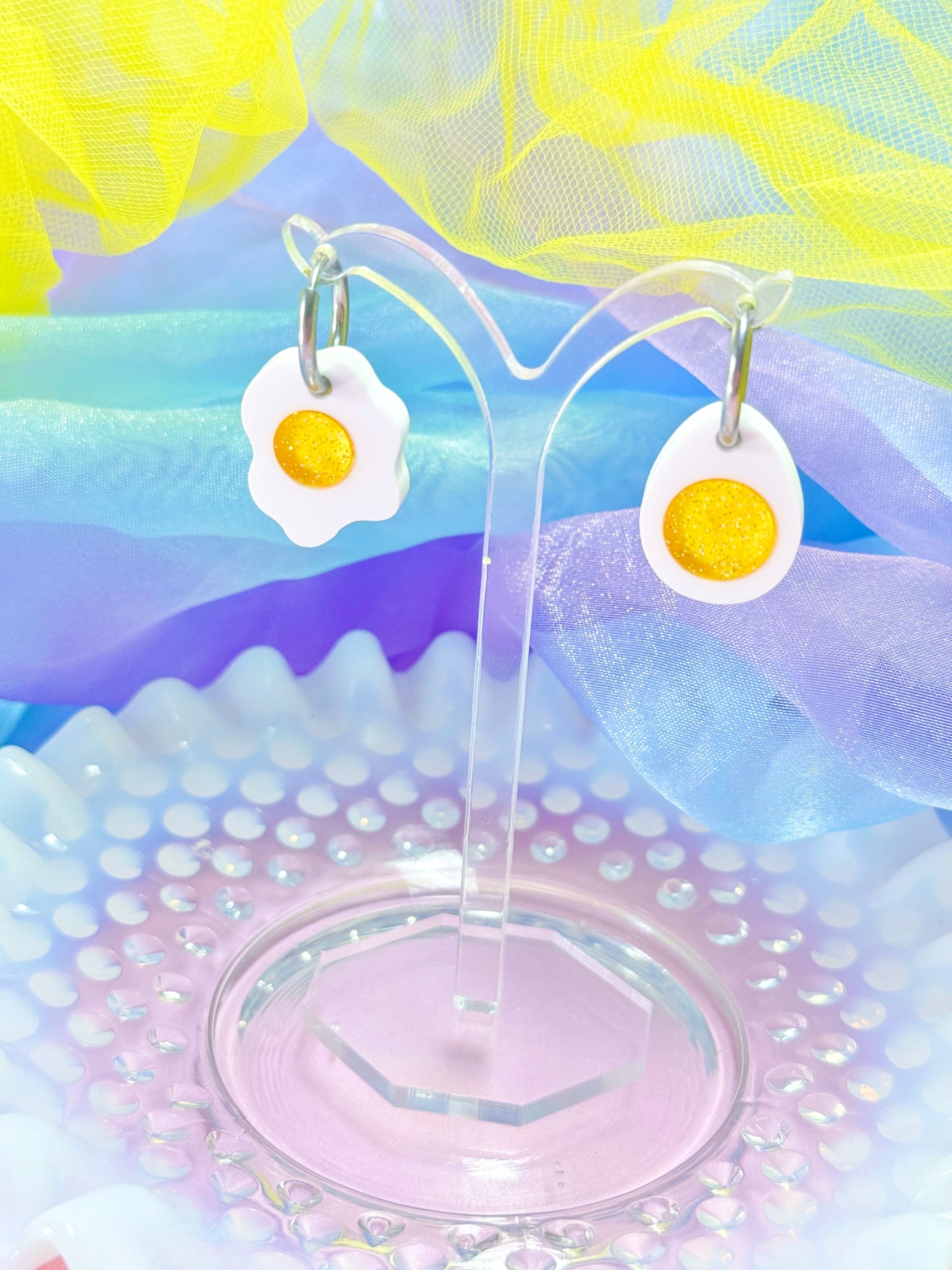 Mini Egg Acrylic Earrings