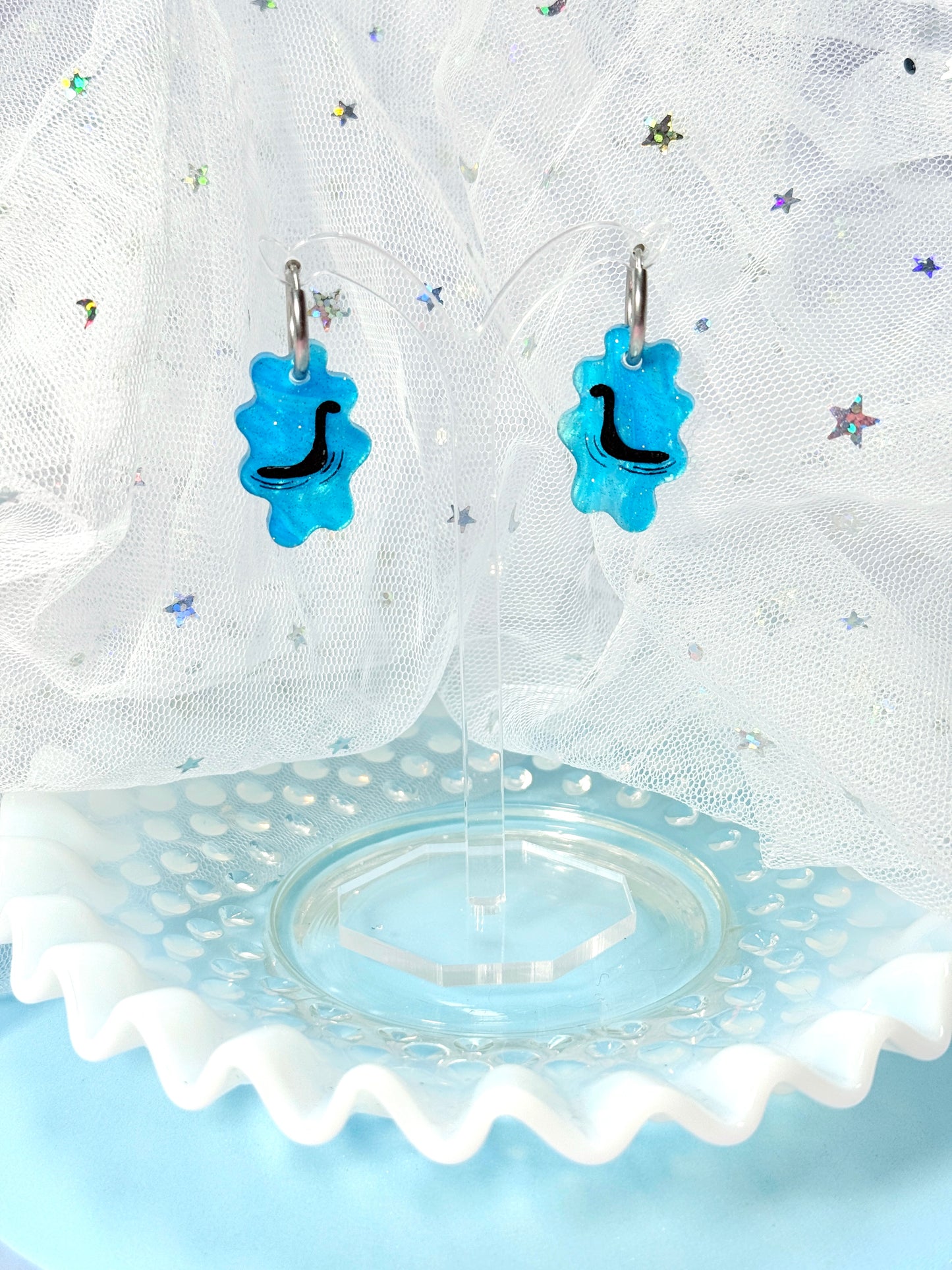 Mini Nessie (Loch Ness Monster) Acrylic Earrings