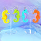 Funky Seahorse Acrylic Earrings, Mix and Match