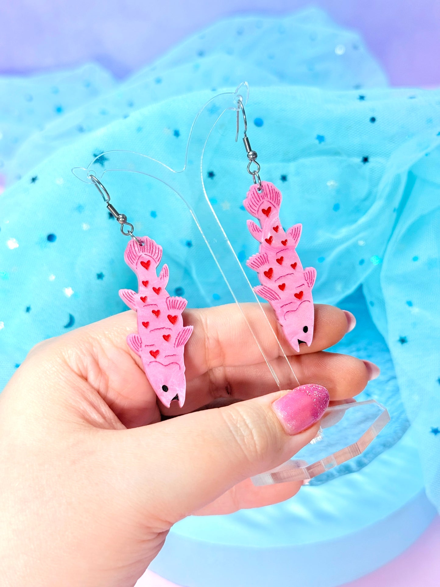 Love Fish Acrylic Earrings