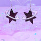 Y2K Cosmic Star Acrylic Earrings (Black)