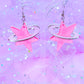 Y2K Cosmic Star Acrylic Earrings (Pink)