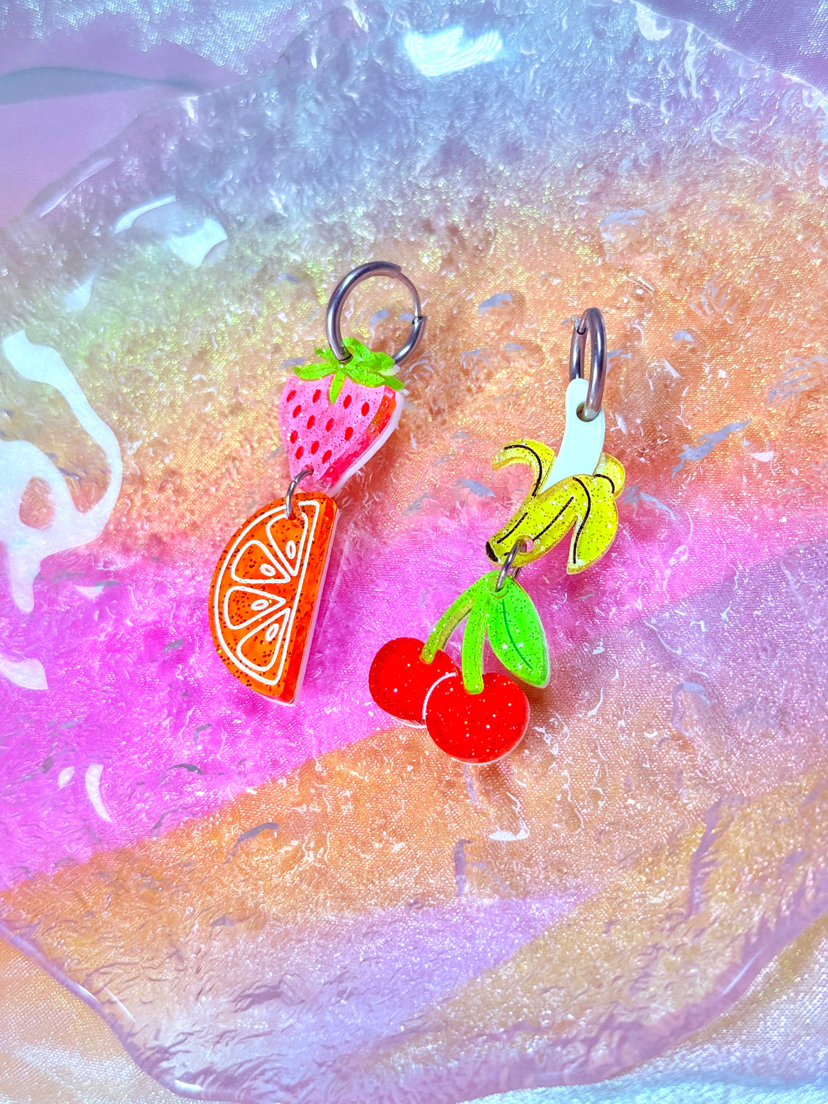 Fruit Salad Acrylic Earrings