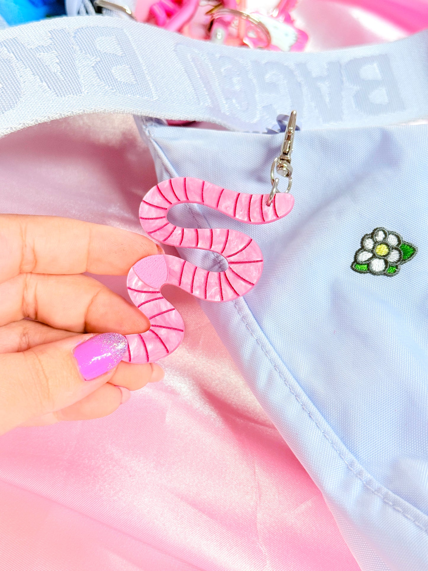 Wormy Bag Charm