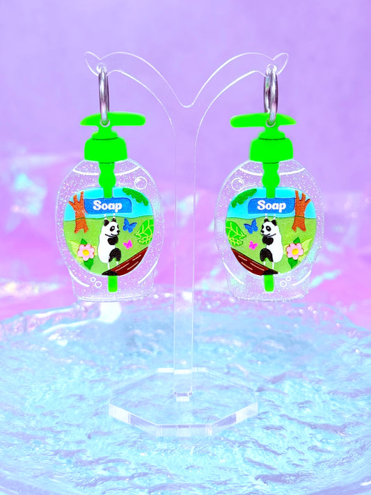 Nostalgic Panda Soap Earrings