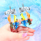 Sea Slug Drops, Nudibranch Acrylic Earrings