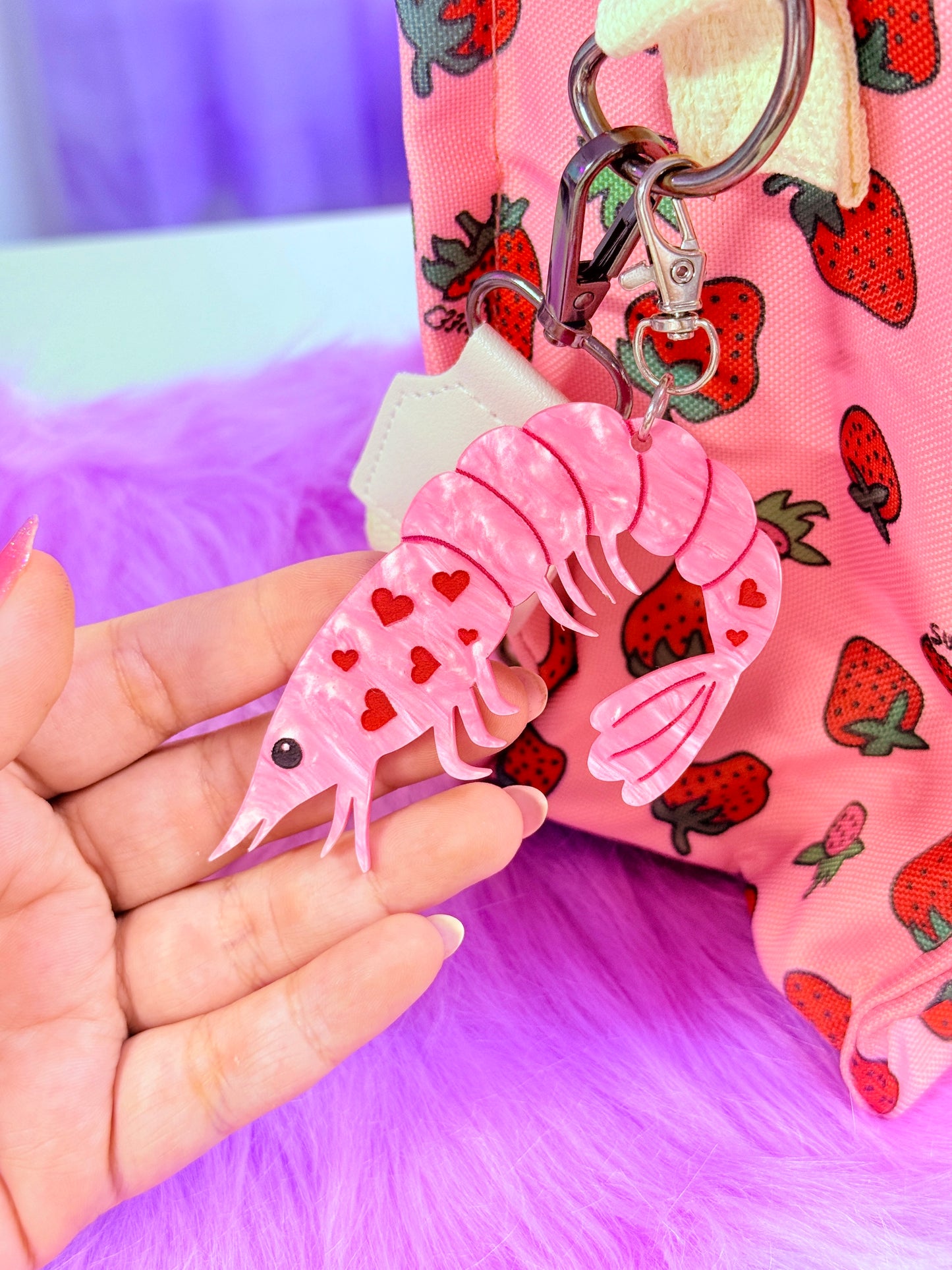 Love Shrimp Bag Charm