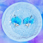 Betta Fish Acrylic Earrings (Sparkle Blue)