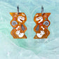Funky Fossil Slab Acrylic Earrings