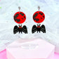 Mothman and the Moon, Acrylic Earrings
