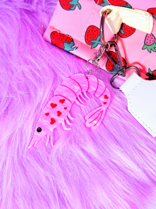 Love Shrimp Bag Charm