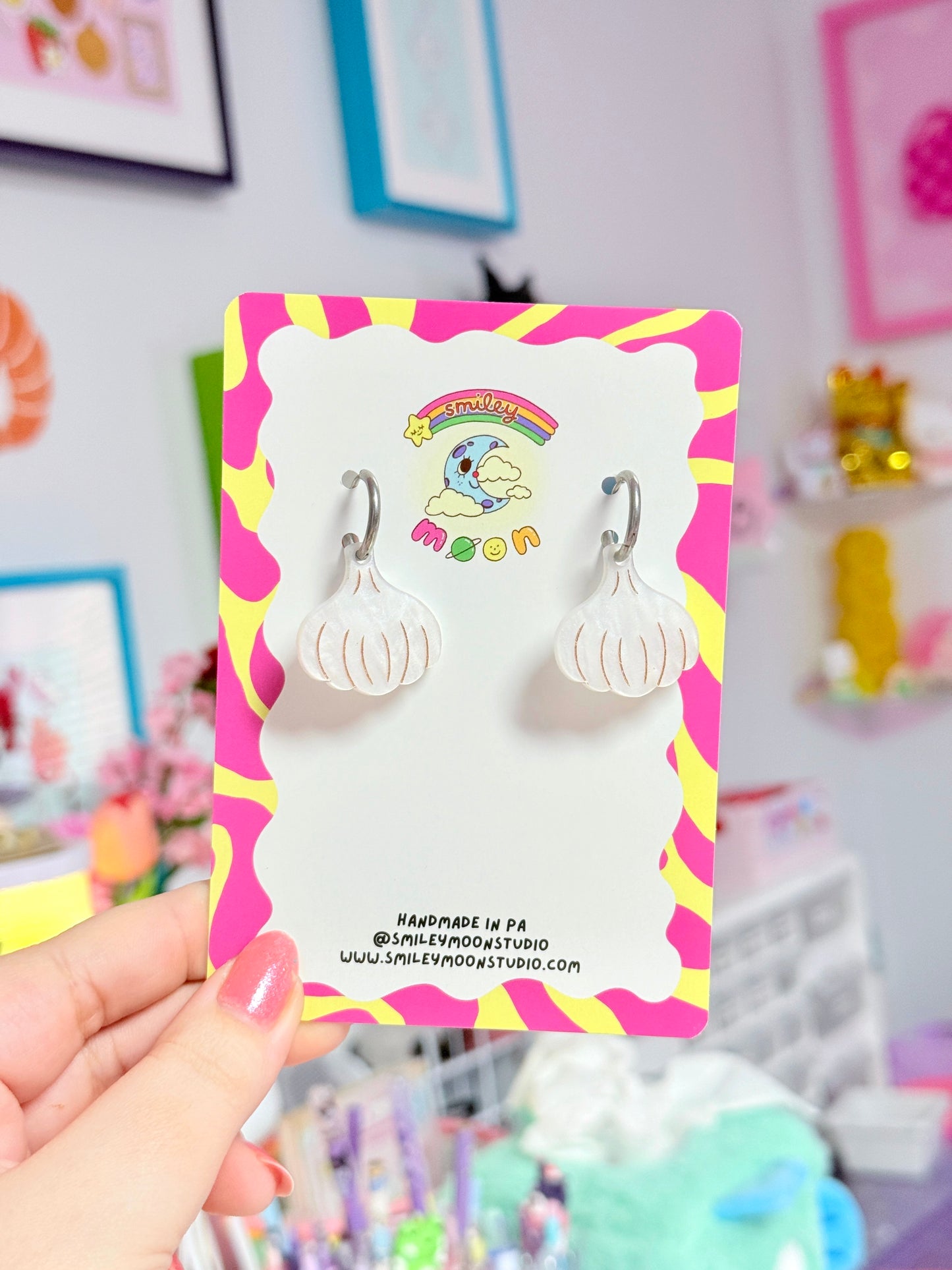 Garlic Acrylic Earrings