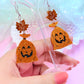 Nostalgic Spooky Leaf Bag Earrings