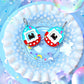 Virtual Pet Crab Acrylic Earrings