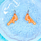 Jelly Shrimp Acrylic Earrings (Sunkist Orange)