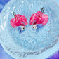 Betta Fish Acrylic Earrings (Berry)