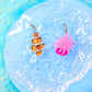 Clownfish and Anemone, Acrylic Earrings