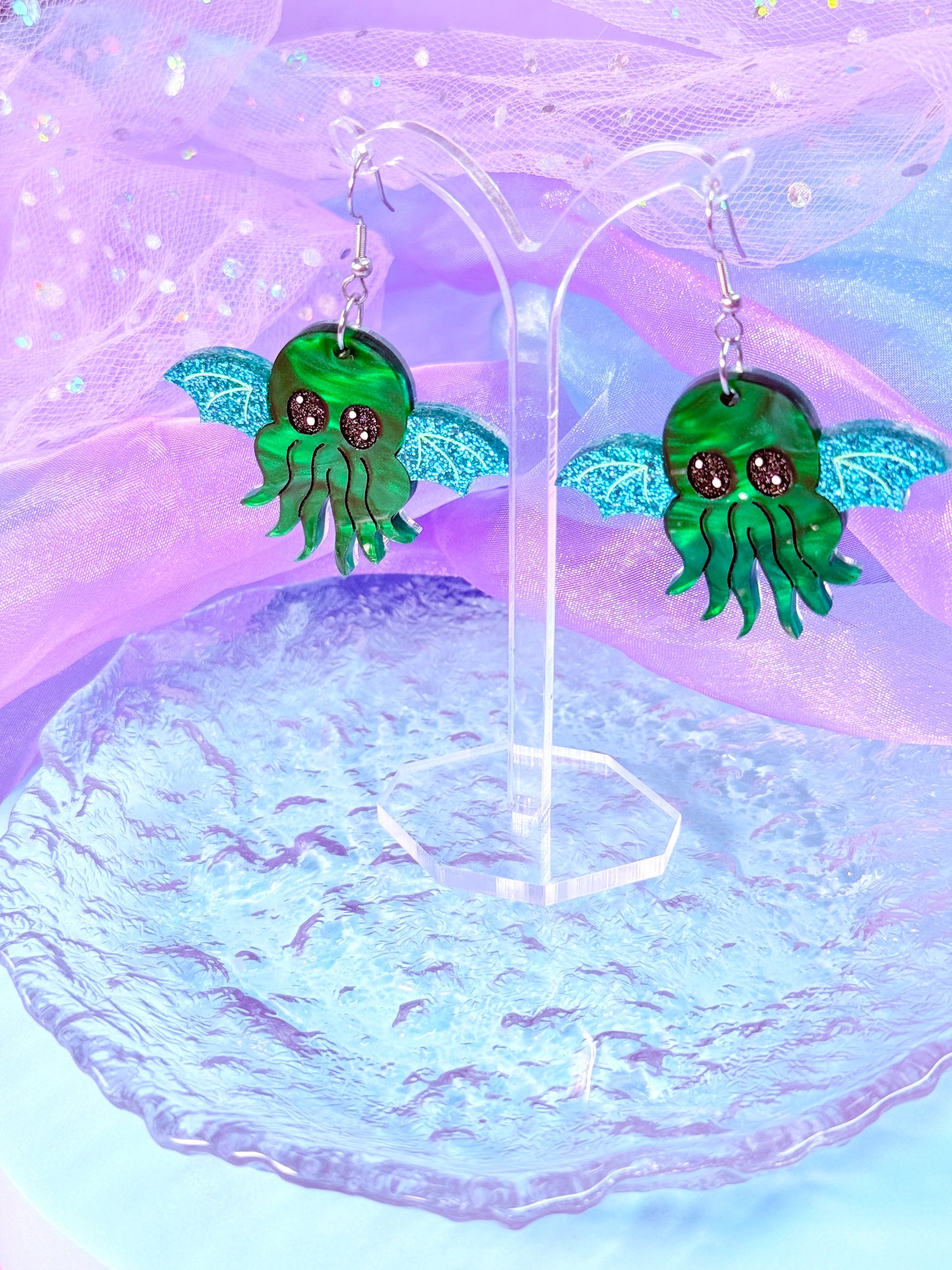 Cthulhu Acrylic Earrings