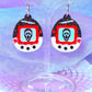 Virtual Pet Ghost, Acrylic Earrings