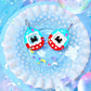 Virtual Pet Crab Acrylic Earrings