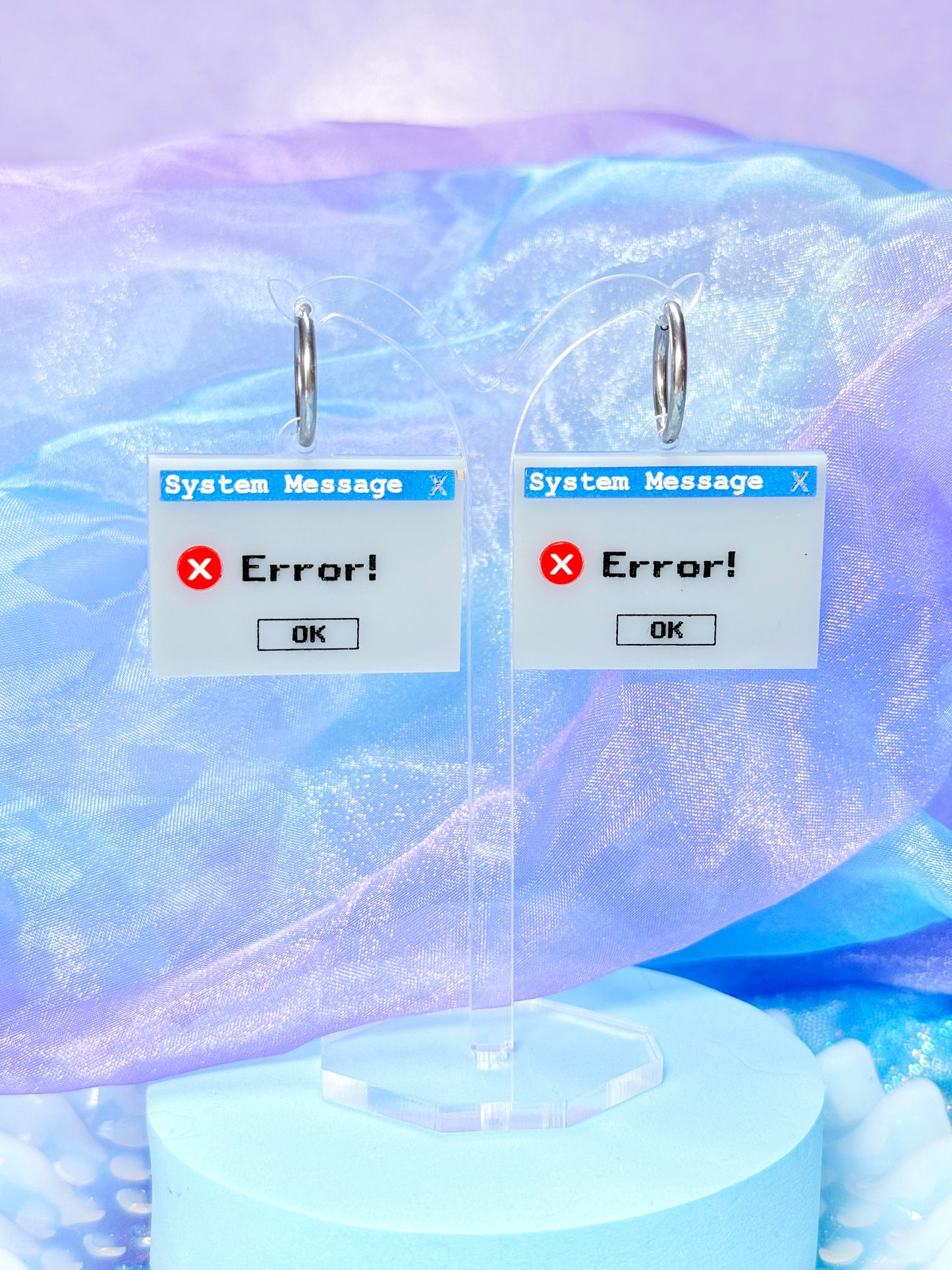 Error! Nostalgic Computer Earrings, Acrylic Earrings