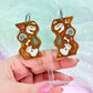 Funky Fossil Slab Acrylic Earrings
