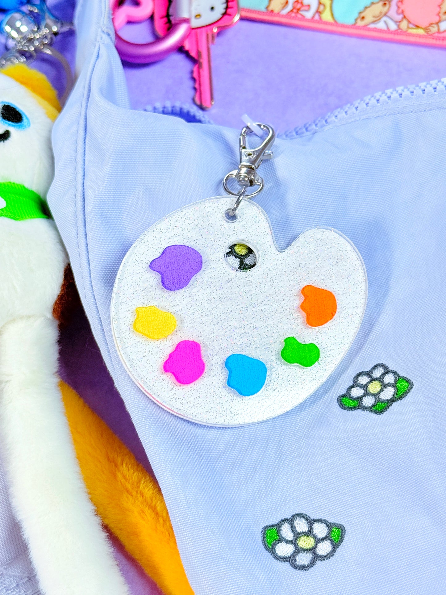 Paint Palette Bag Charm