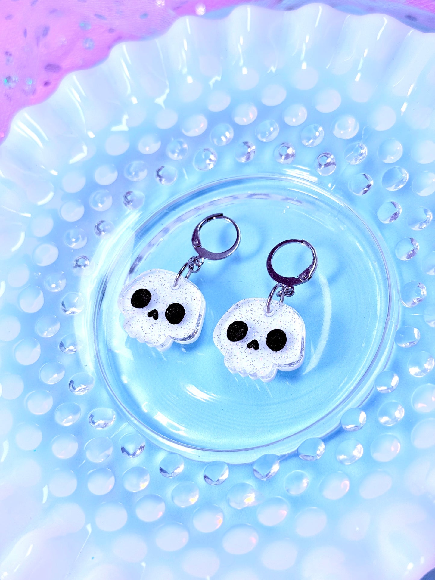 Mini Jelly Skull Earrings