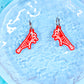 Jelly Shrimp Acrylic Earrings (Cherry Shrimp)