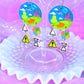 Frutiger Aero Inspired Acrylic Earrings (Version 3, Cloudy Skies)