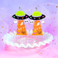 Spooky UFOs, Acrylic Earrings