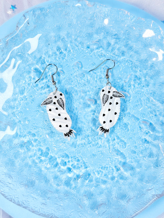 Sea Bunny Sea Slug, Acrylic Earrings