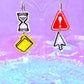 Y2K Computer Icon Dangles, Acrylic Earrings