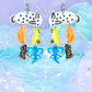 Sea Slug Drops, Nudibranch Acrylic Earrings