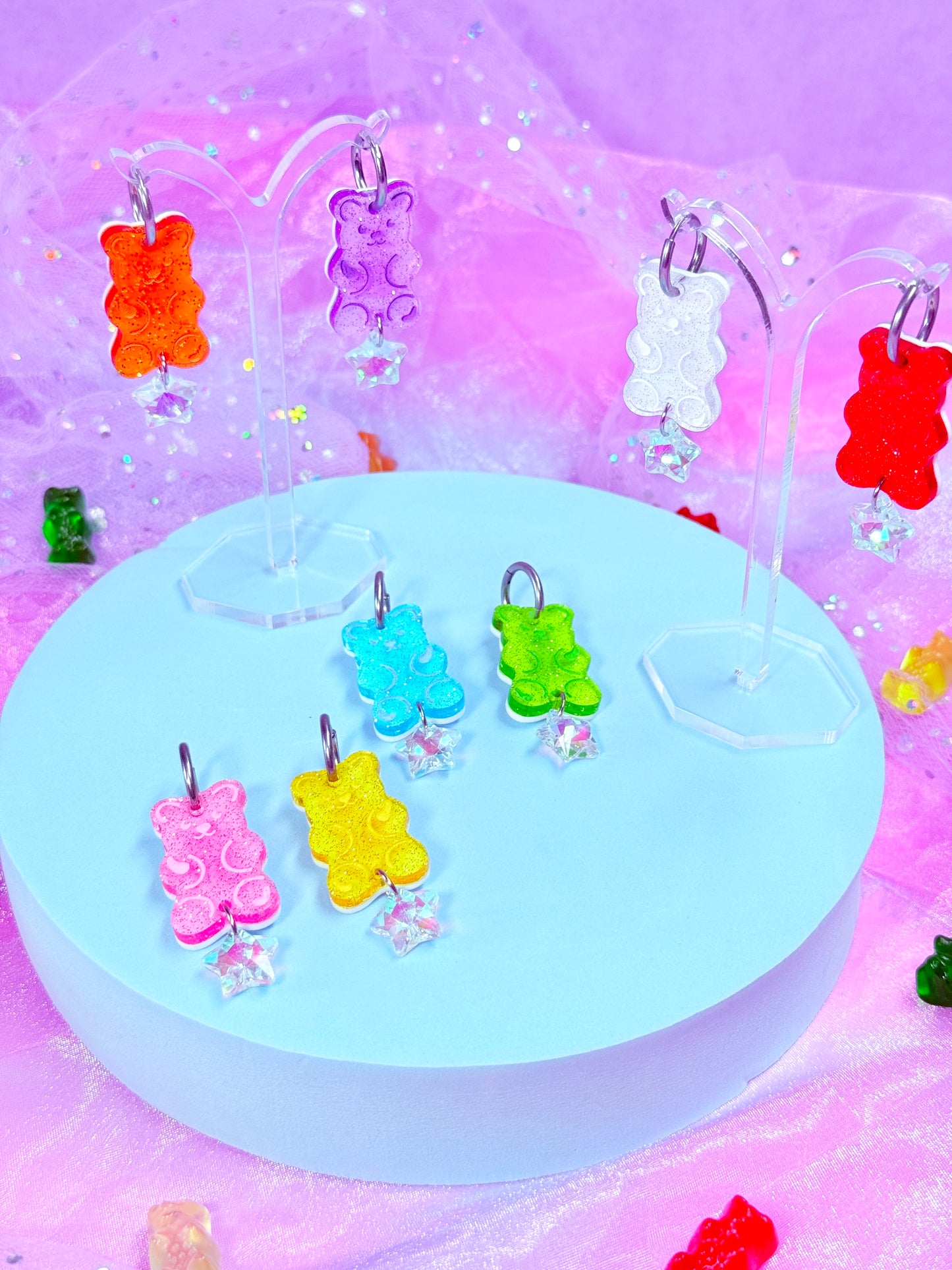 Gummy Bear Acrylic Earrings, Mix and Match