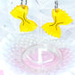 Glitter Jelly Bowtie Noodle Acrylic Earrings
