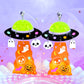 Spooky UFOs, Acrylic Earrings