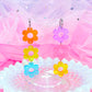 Retro Jelly Daisy Acrylic Earrings