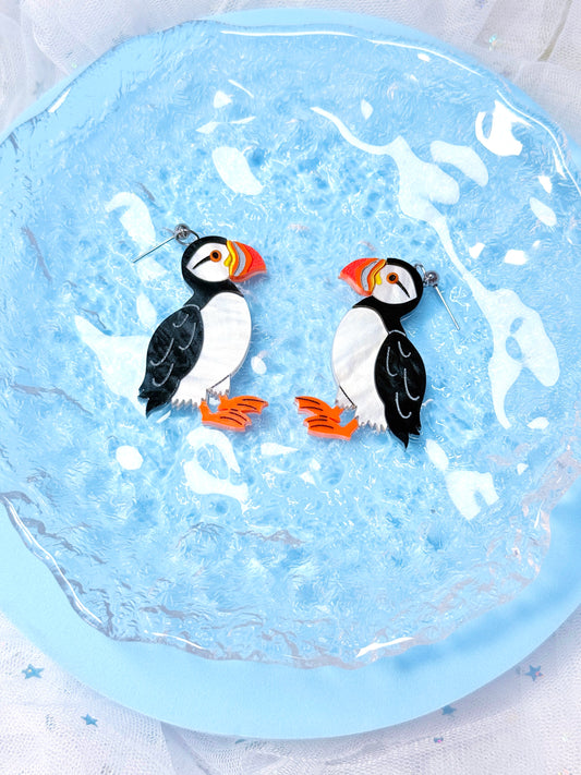 Puffin Acrylic Earrings