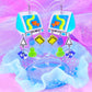 Frutiger Aero Inspired Acrylic Earrings (Version 2, Jelly Computer)