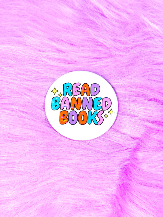 Read Banned Books Magnet / Button / Mirror