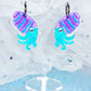 Cuttlefish Acrylic Earrings (Jelly Purple)