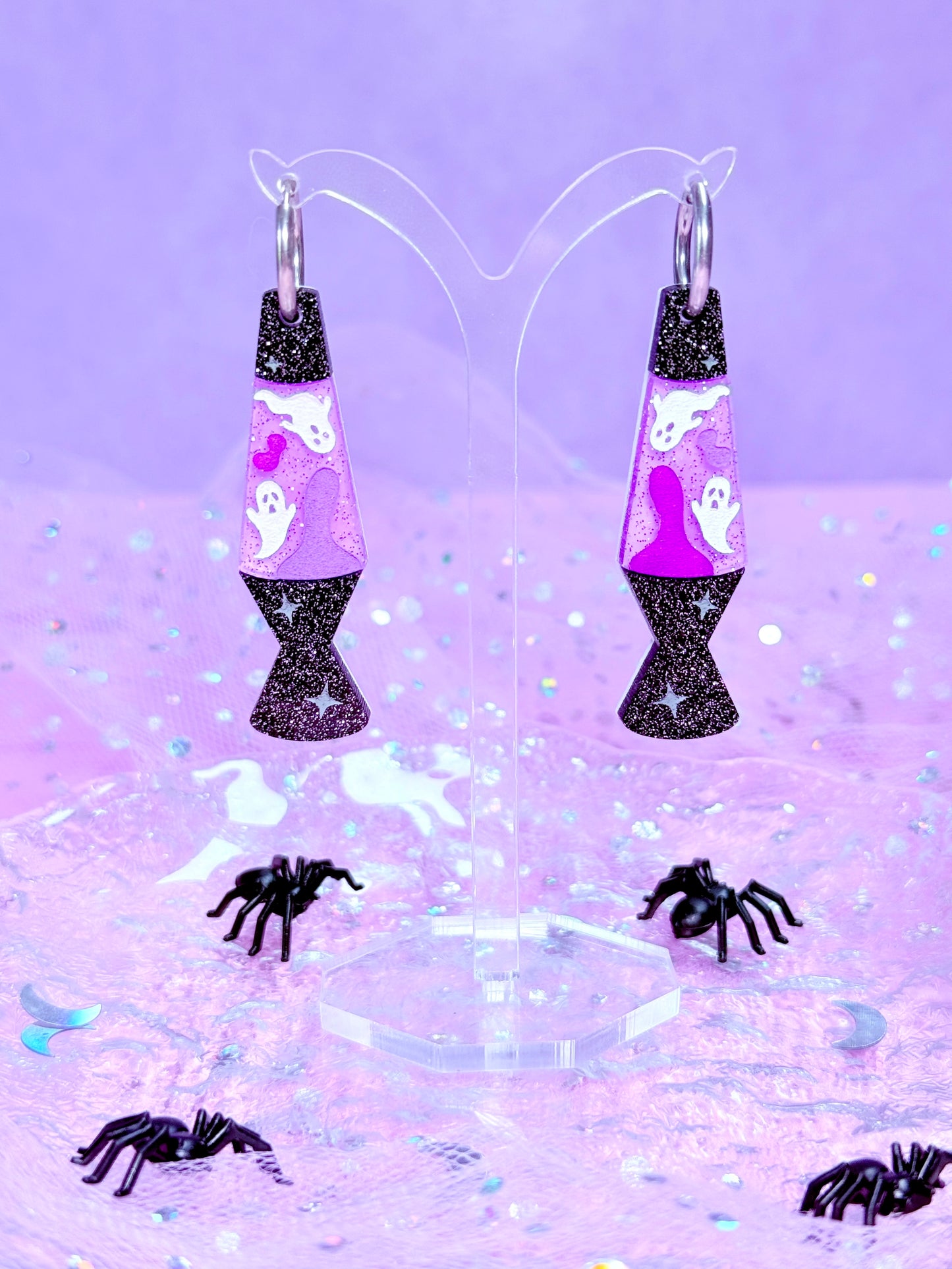Spooky Lava Lamp Acrylic Earrings