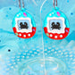 Virtual Pet Crab Acrylic Earrings