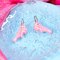 Jelly Shrimp Acrylic Earrings (Bubblegum)