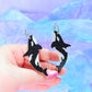 Orca Acrylic Earrings (Extra Sparkly)